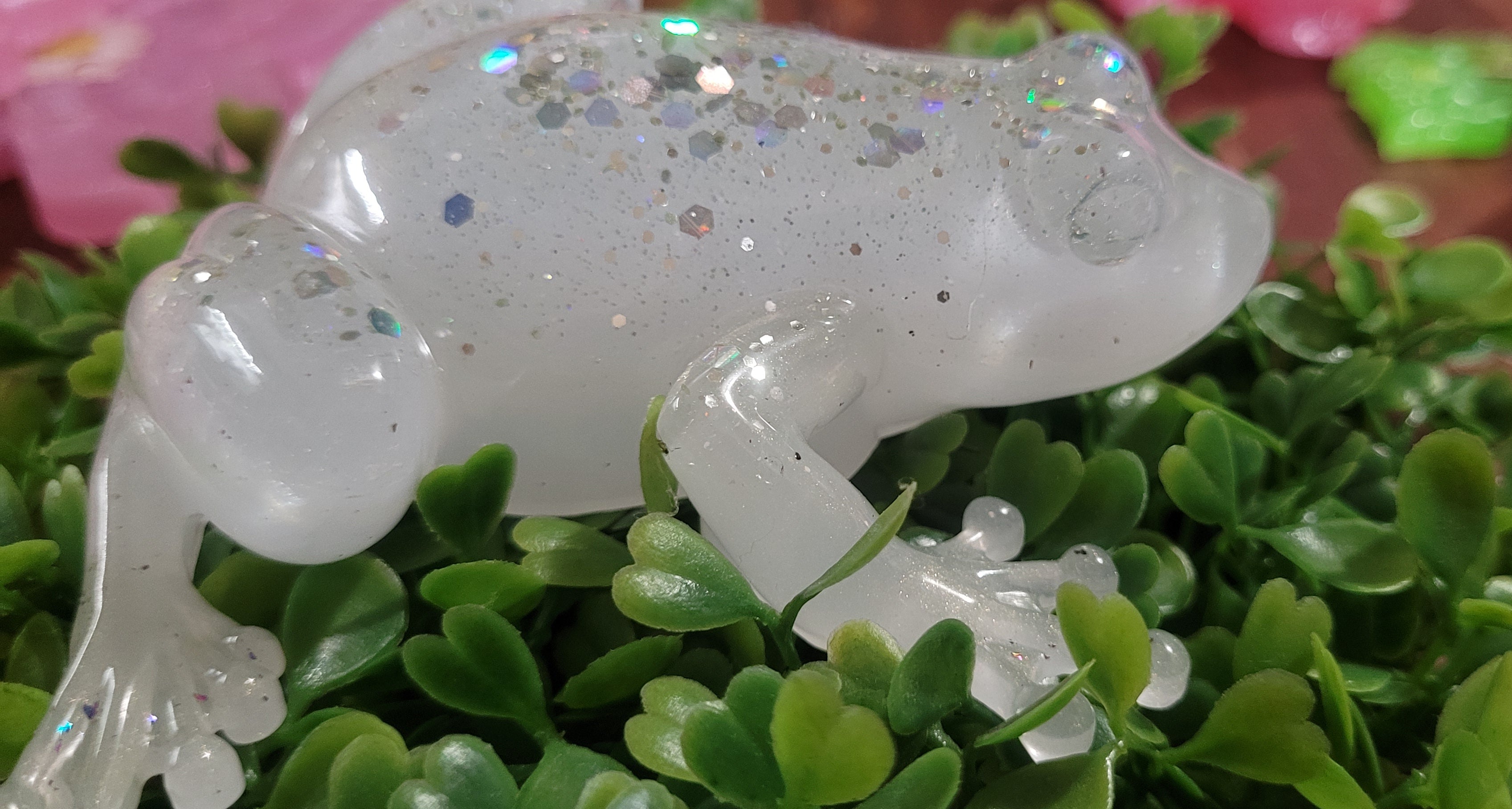Glitter Resin Frog